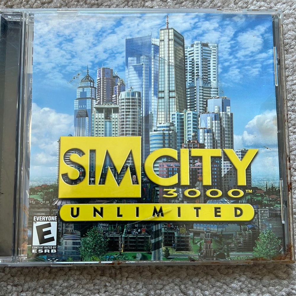 Sim city 3000 unlimited 1999 maxis electronic arts 15001 pc cd-rom game
